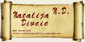 Natalija Divčić vizit kartica